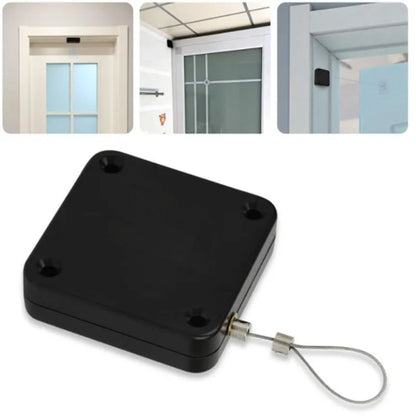 KK&FING Punch-free Automatic Door Closer 500g-1200g Wire Rope Retractable Automatic Recovery Coil Closing Device Door Hardware