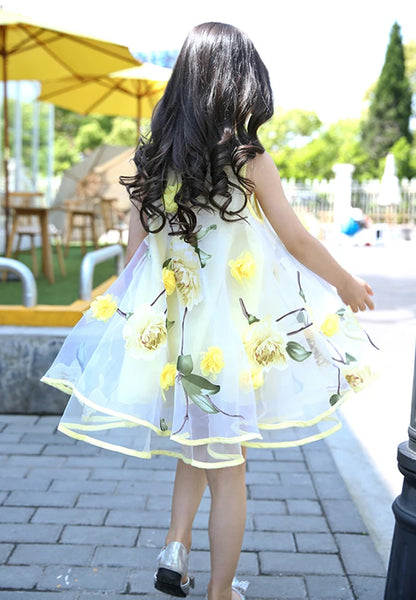 Bohemian Summer Girls Flower Dress Kids Girl Beach Dresses Chiffon Kids Dresses Floral Teenager Girls Clothes 6 8 10 12 14 Year