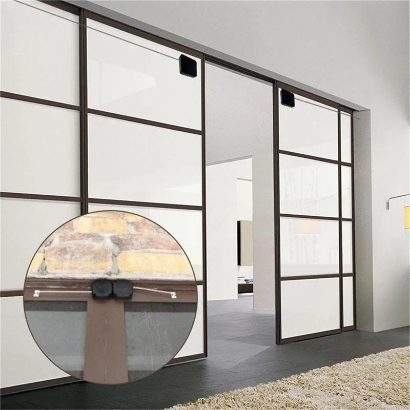 KK&FING Punch-free Automatic Door Closer 500g-1200g Wire Rope Retractable Automatic Recovery Coil Closing Device Door Hardware