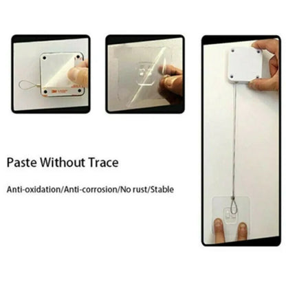 KK&FING Punch-free Automatic Door Closer 500g-1200g Wire Rope Retractable Automatic Recovery Coil Closing Device Door Hardware