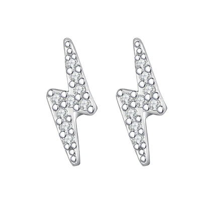 Korean Fashion Cubic Zirconia Yellow Silver Plated Stud Earring For Women Engagement Wedding Trendy Jewelry Gift Girls