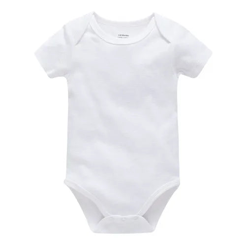 Kavkas 3PCS 5PCS Baby Boys Girls Clothes Solid White Short Sleeve Cotton Baby Bodysuits body bebe 0-24 months Newborn Jumpsuit