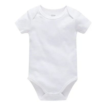 Kavkas 3PCS 5PCS Baby Boys Girls Clothes Solid White Short Sleeve Cotton Baby Bodysuits body bebe 0-24 months Newborn Jumpsuit