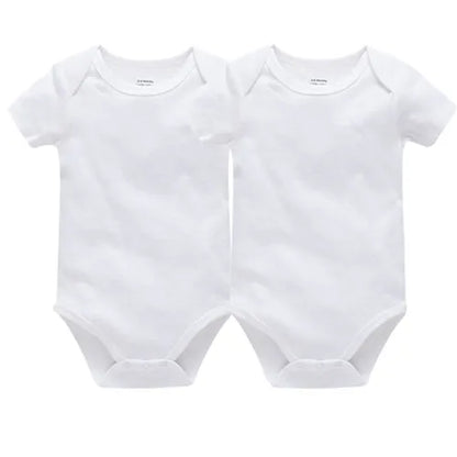 Kavkas 3PCS 5PCS Baby Boys Girls Clothes Solid White Short Sleeve Cotton Baby Bodysuits body bebe 0-24 months Newborn Jumpsuit