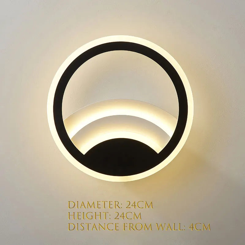 Modern minimalist creative Nordic bedside lamp lighting luxury background wall character LED living room corridor wall lamp
