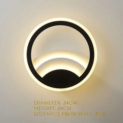 Modern minimalist creative Nordic bedside lamp lighting luxury background wall character LED living room corridor wall lamp