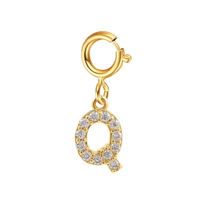 Personalized bracelet diy name initial letter pendant Gold Color Bracelet Stainless Steel Twist Cuban Chain Bracelet for Women