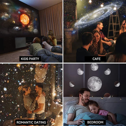 Night Light Galaxy Projector Starry Sky Projector 360° Rotate Planetarium Lamp For Kids Bedroom Valentines Day Gift Wedding Deco