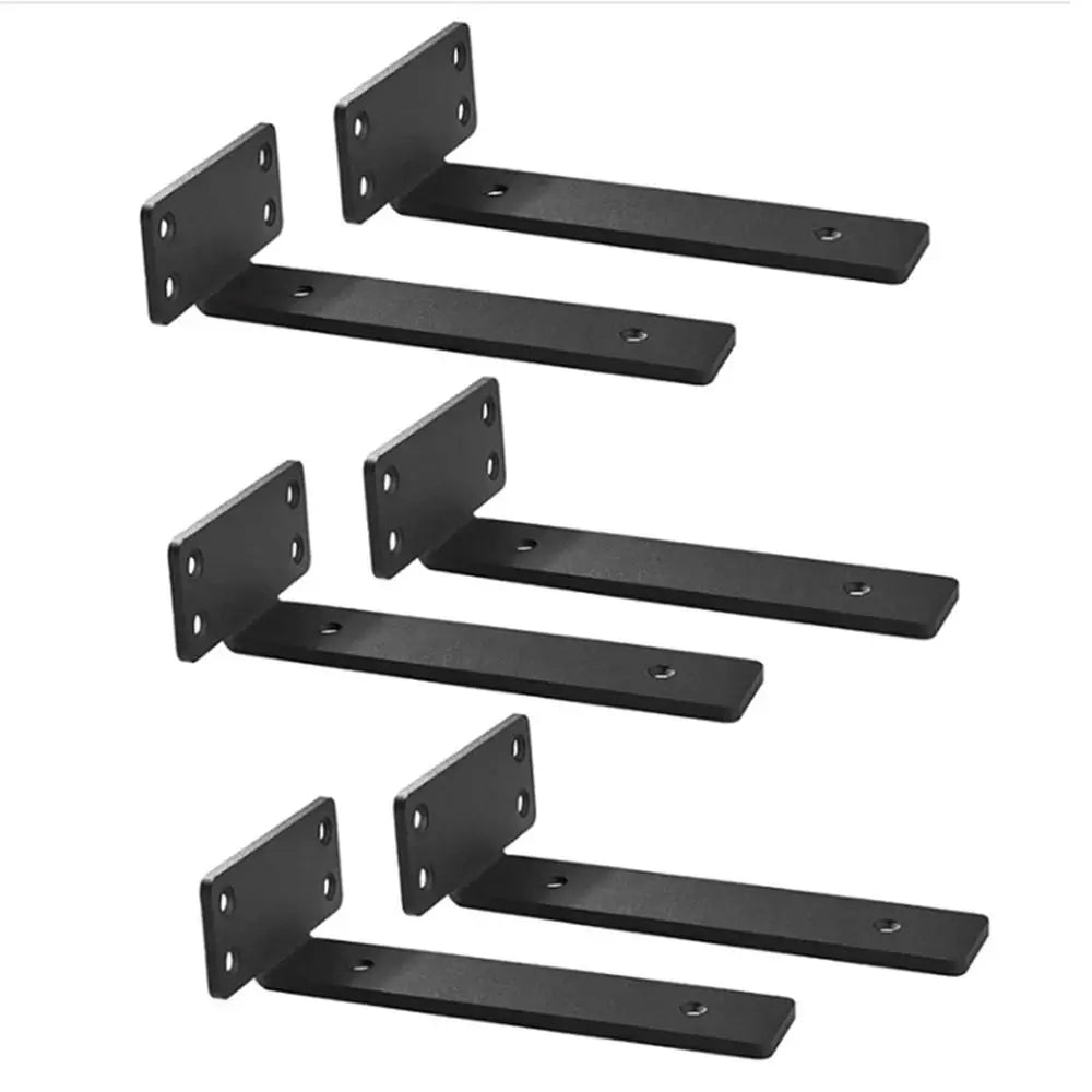 Metal Floating Shelf Brackets Wall Mount Heavy Duty Shelves Brackets 1/5 Inch Invisible L Brackets for Shelves Support