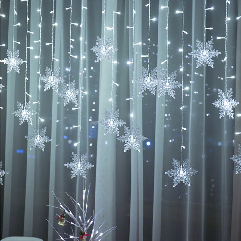 4M Led Light Curtain Garland Holiday Lighting Christmas Decorations Bedroom Party Lights New Year's Eve Fairy Home Decoration