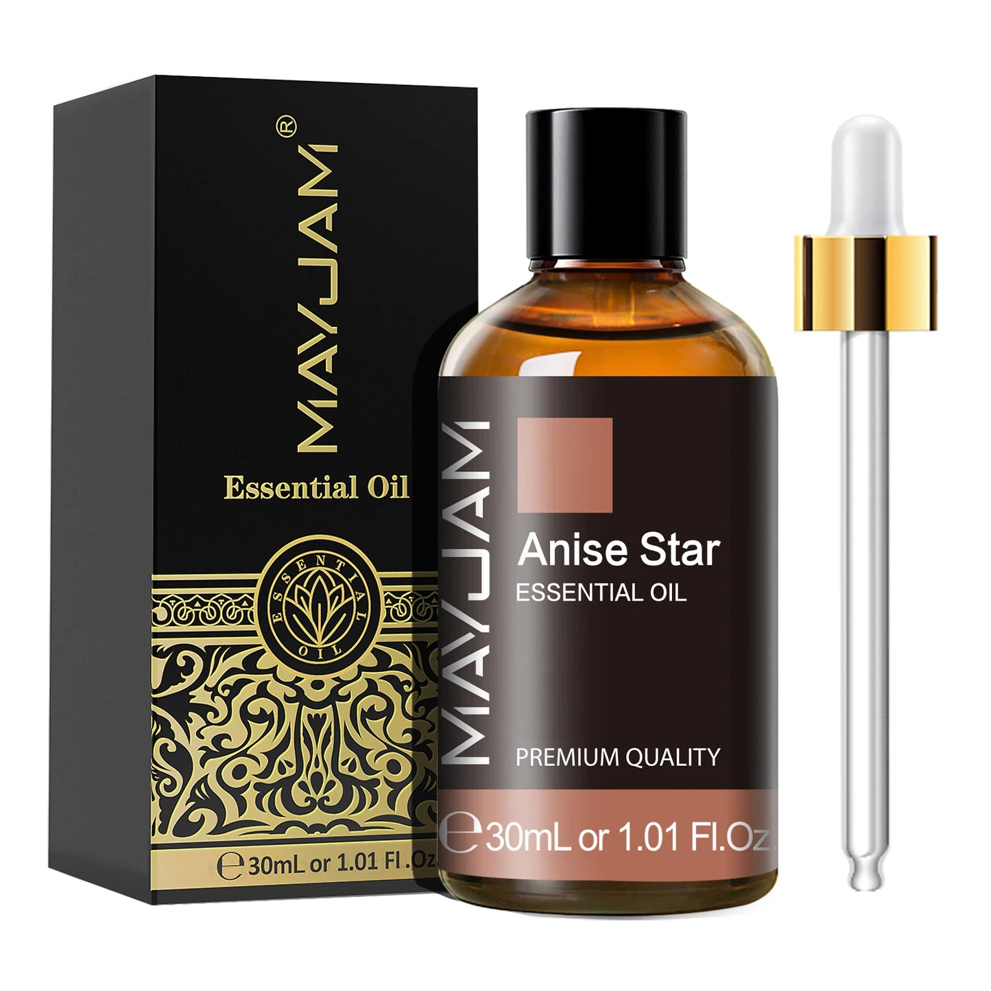 MAYJAM 30ML with Dropper Essential Oils Oregano Lemon Eucalyptus Spearmint Neroli Helichrysum Turmeric Anise Star Tea Tree