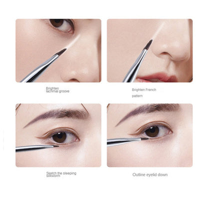 Karsyngirl 2/5Pc Upgrade Blade Eyeliner Brush Ultra Thin Fine Angle Flat Eyebrow Brush Under The Eyes Place Precise Detail Brush