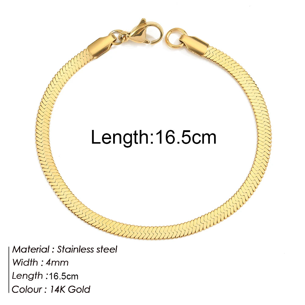 Personalized bracelet diy name initial letter pendant Gold Color Bracelet Stainless Steel Twist Cuban Chain Bracelet for Women