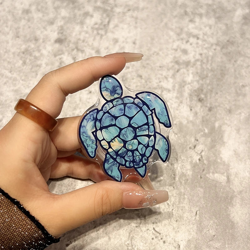 Korean Cute Turtle Dolphin Phone Holder Griptok Finger Ring Support For iPhone Samsung Cases Grip Tok Socket Bracket Girl Gift