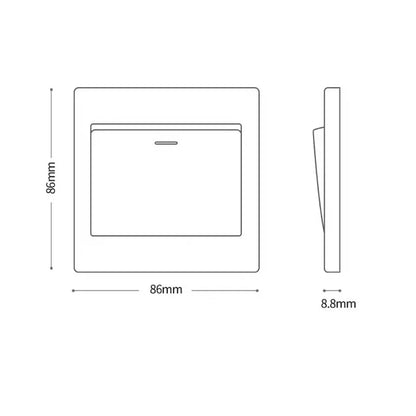 High Quality 1Way Button Wall Switches with Fluorescent Indicator Light Home Accessories 1/2/3/4 Gang Durable On/Off Push Button