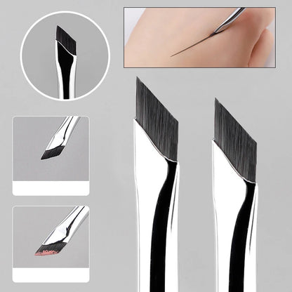 Karsyngirl 2/5Pc Upgrade Blade Eyeliner Brush Ultra Thin Fine Angle Flat Eyebrow Brush Under The Eyes Place Precise Detail Brush