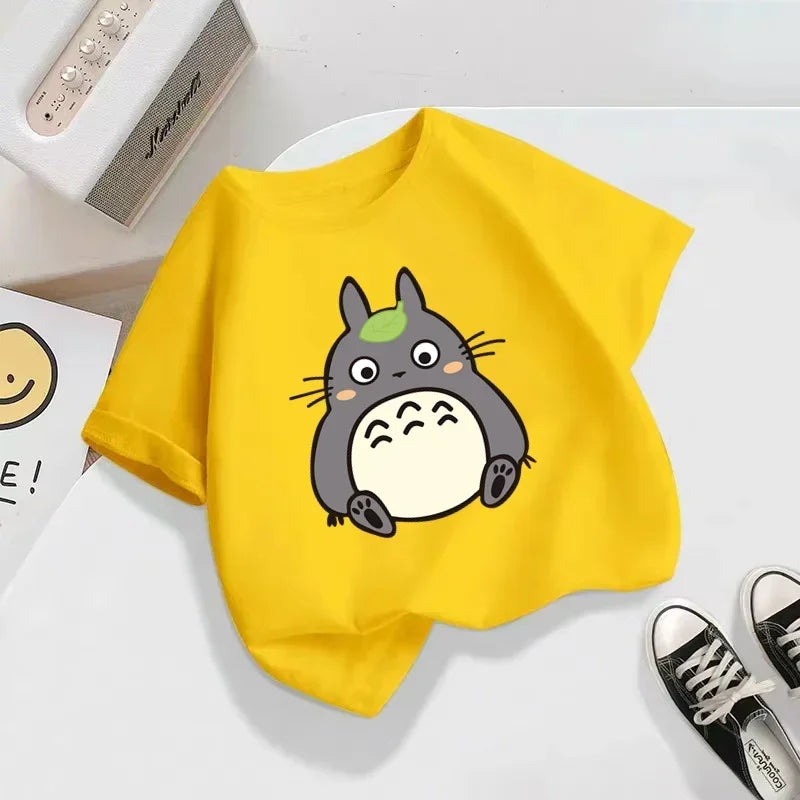 2024 Fashion Totoro Short Sleeve T-shirt Kids Clothing Girls Clothing Boys Baby Clothing Fall Sports Casual Kids Top