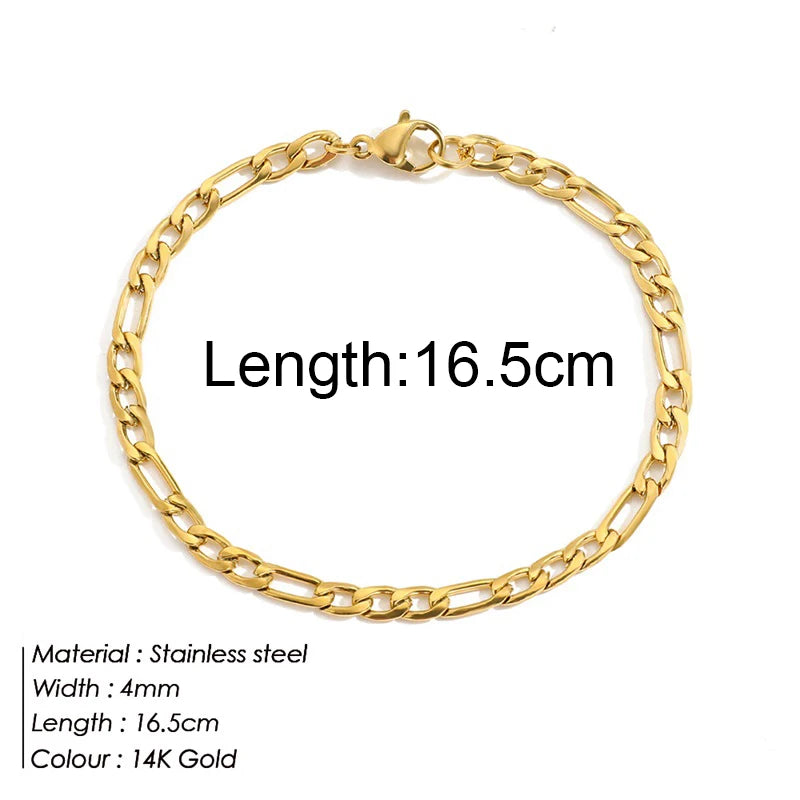 Personalized bracelet diy name initial letter pendant Gold Color Bracelet Stainless Steel Twist Cuban Chain Bracelet for Women