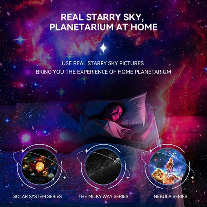 Night Light Galaxy Projector Starry Sky Projector 360° Rotate Planetarium Lamp For Kids Bedroom Valentines Day Gift Wedding Deco
