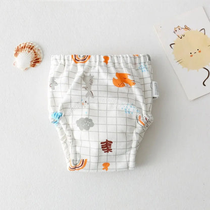Cartoon Baby Diaper Infant Nappy Pocket Ecological Training Panties Reusable Cotton Baby Training Pants Newborn Cloth Diaper
