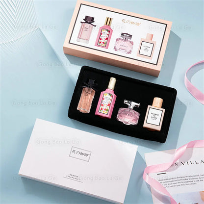 Brand Perfume Women Gift Box 110ml Four Piece Set Perfumes De Mujer Fresh Floral Scent Lasting Fragrance Pheromone Parfums Dames