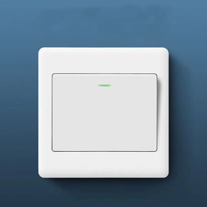 High Quality 1Way Button Wall Switches with Fluorescent Indicator Light Home Accessories 1/2/3/4 Gang Durable On/Off Push Button