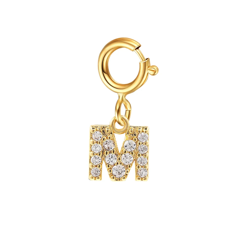 Personalized bracelet diy name initial letter pendant Gold Color Bracelet Stainless Steel Twist Cuban Chain Bracelet for Women