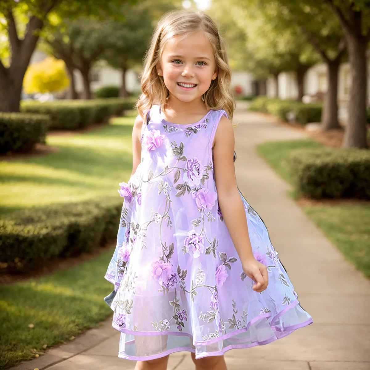 Bohemian Summer Girls Flower Dress Kids Girl Beach Dresses Chiffon Kids Dresses Floral Teenager Girls Clothes 6 8 10 12 14 Year