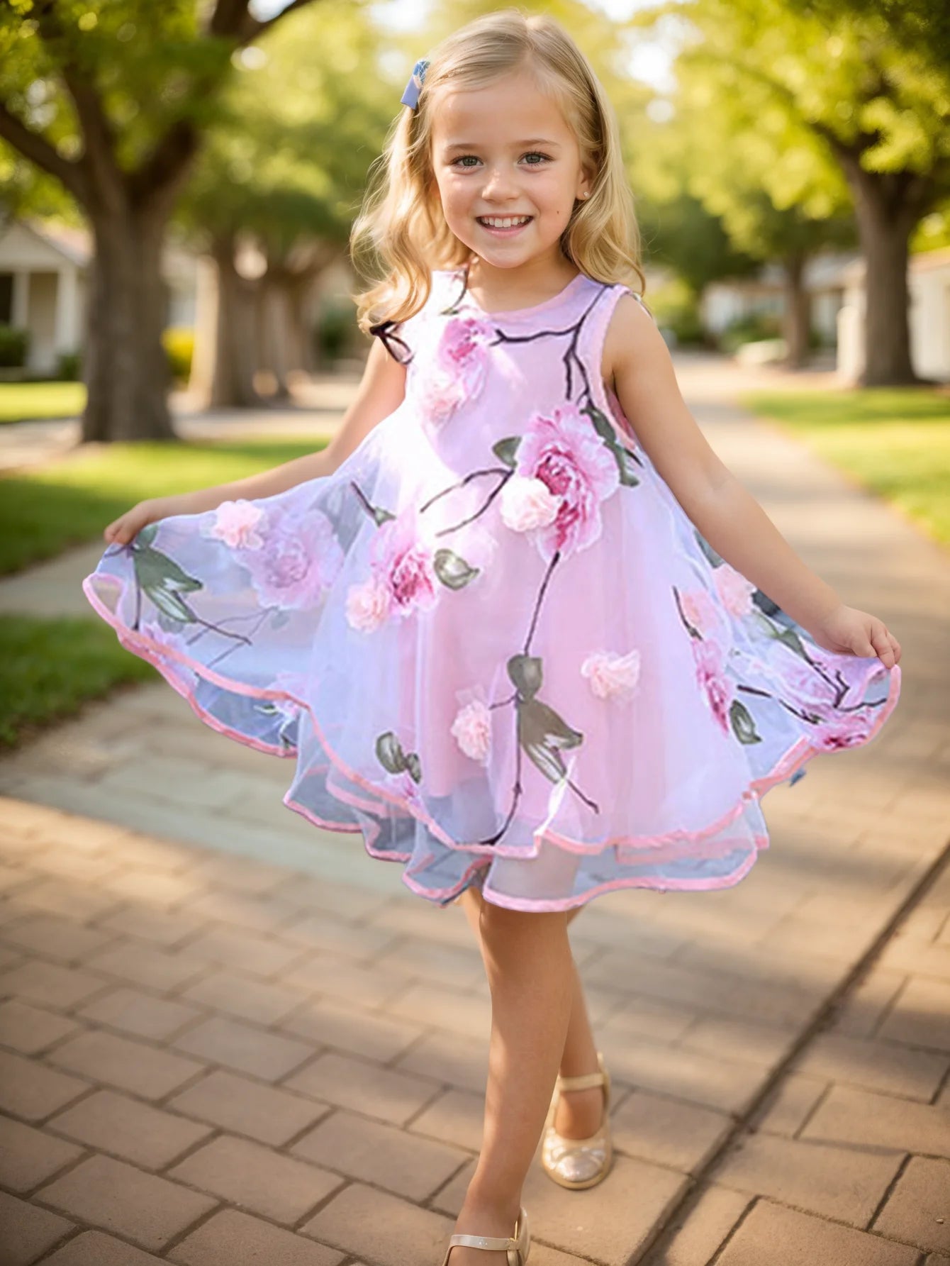 Bohemian Summer Girls Flower Dress Kids Girl Beach Dresses Chiffon Kids Dresses Floral Teenager Girls Clothes 6 8 10 12 14 Year