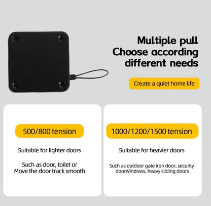 Automatic Drawstring Door Closer, Sliding Door, Office, Bathroom, Bedroom, Household, Simple Silent and Non Punching Door Closer