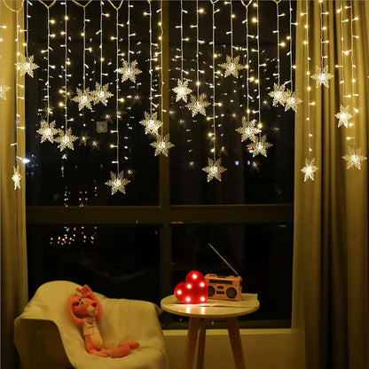 4M Led Light Curtain Garland Holiday Lighting Christmas Decorations Bedroom Party Lights New Year's Eve Fairy Home Decoration