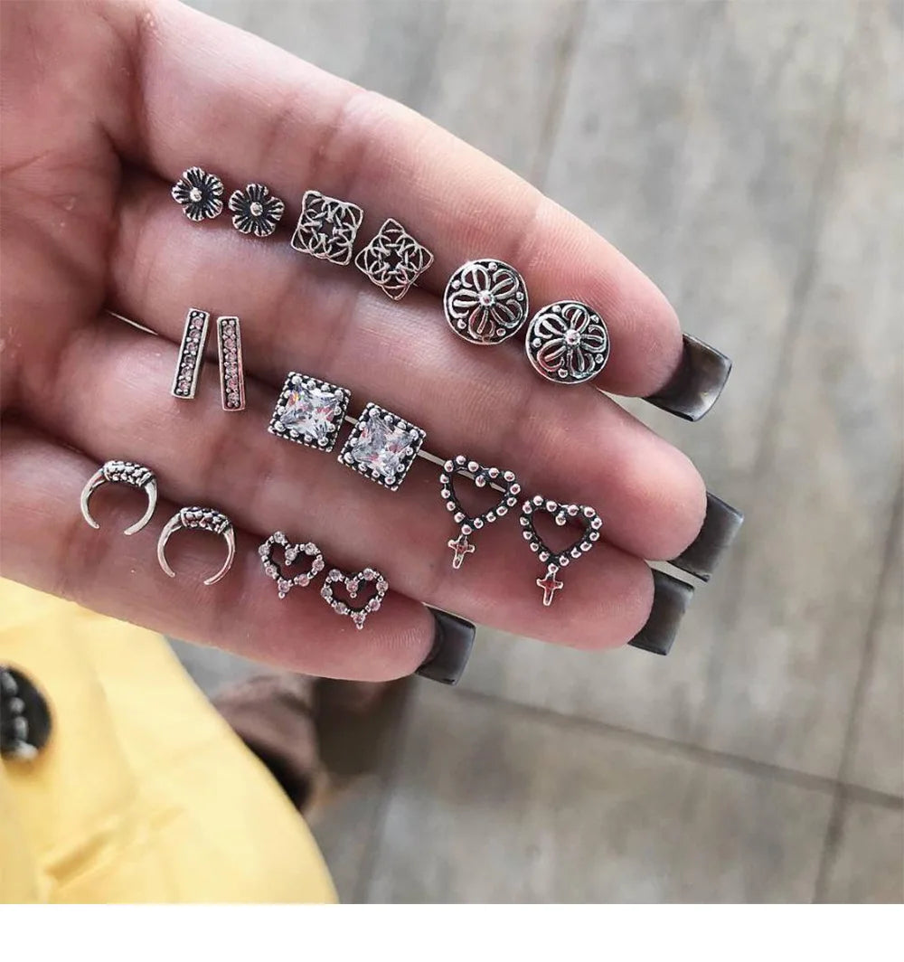 Bohemia Shell Starfish Dangle Earring set For Women Summer Beach Pearl Conch Drop Geometric Earring Girls Fashion Jewelry