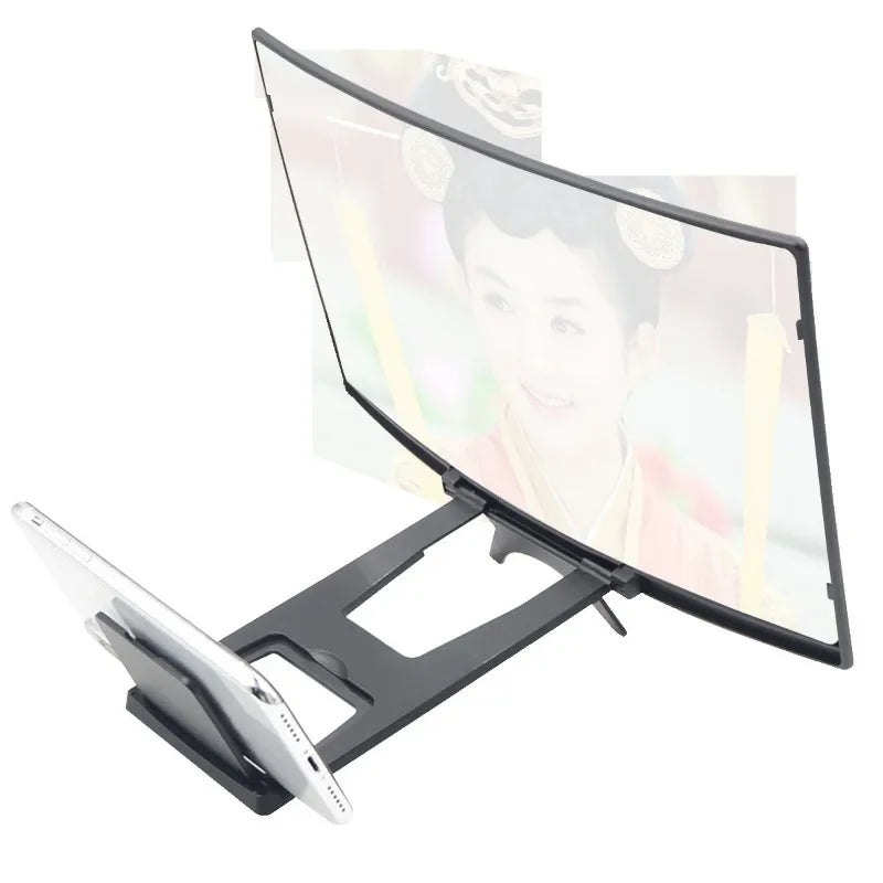 12 Inch 3D Mobile Phone HD Screen Magnifier Universal Portable Foldable Curved Enlarged Screen Magnifier Film for Smartphone