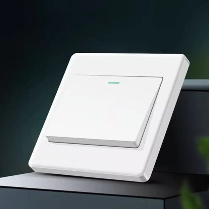 High Quality 1Way Button Wall Switches with Fluorescent Indicator Light Home Accessories 1/2/3/4 Gang Durable On/Off Push Button