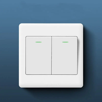 High Quality 1Way Button Wall Switches with Fluorescent Indicator Light Home Accessories 1/2/3/4 Gang Durable On/Off Push Button