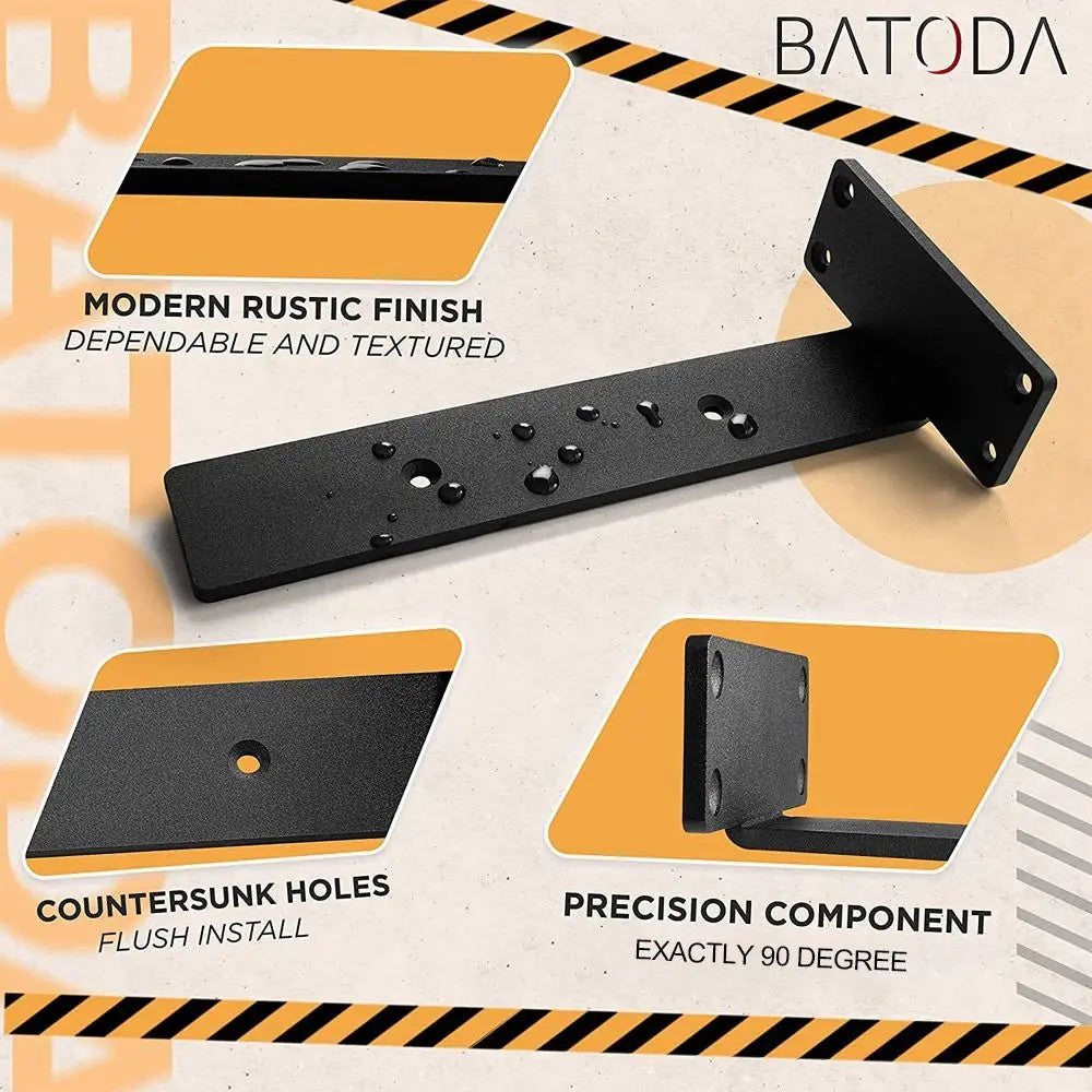 Metal Floating Shelf Brackets Wall Mount Heavy Duty Shelves Brackets 1/5 Inch Invisible L Brackets for Shelves Support