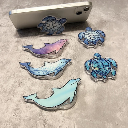 Korean Cute Turtle Dolphin Phone Holder Griptok Finger Ring Support For iPhone Samsung Cases Grip Tok Socket Bracket Girl Gift