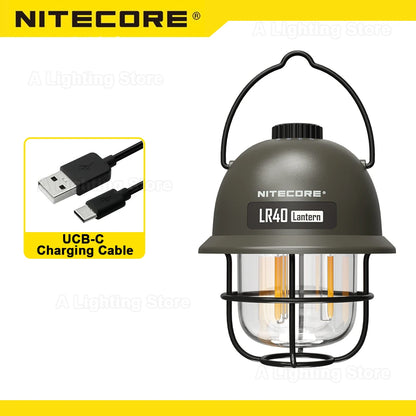 NITECORE LR40 Camping Lantern Camping light Power bank Tent light Portable lamp hand lantern Campsite Light Pendant Lights