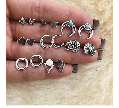 Bohemia Shell Starfish Dangle Earring set For Women Summer Beach Pearl Conch Drop Geometric Earring Girls Fashion Jewelry