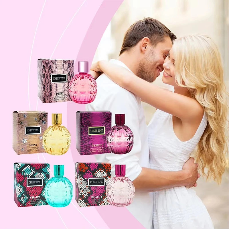Cheer Time Unisex Love Perfume Long-lasting Fresh Jasmine Citrus Scent Eau De Toilette 100ml Couples Fun Dating Fragrance Spray