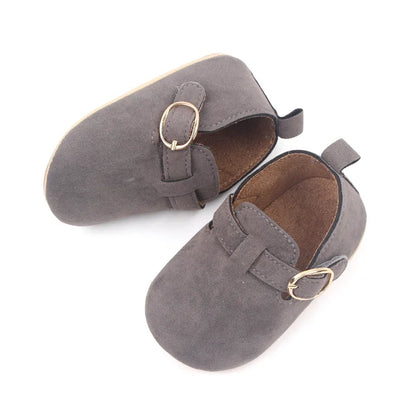 New Baby Shoes Retro Leather Boy Girl Shoes Multicolor Toddler Rubber Sole Anti-slip First Walkers Infant Newborn Moccasins