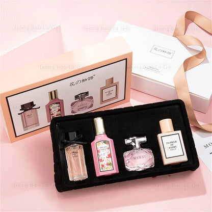 Brand Perfume Women Gift Box 110ml Four Piece Set Perfumes De Mujer Fresh Floral Scent Lasting Fragrance Pheromone Parfums Dames