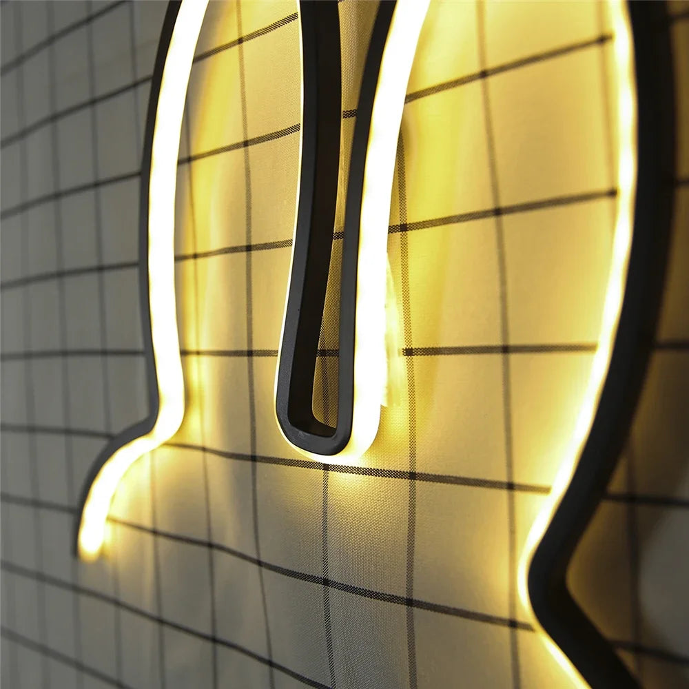 Rabbit Night Lights USB Powered LED Lamp Cute Animal LED Night Lamp Kids Baby Beside Table Lamp Bedroom Nightlight Holiday Gifts