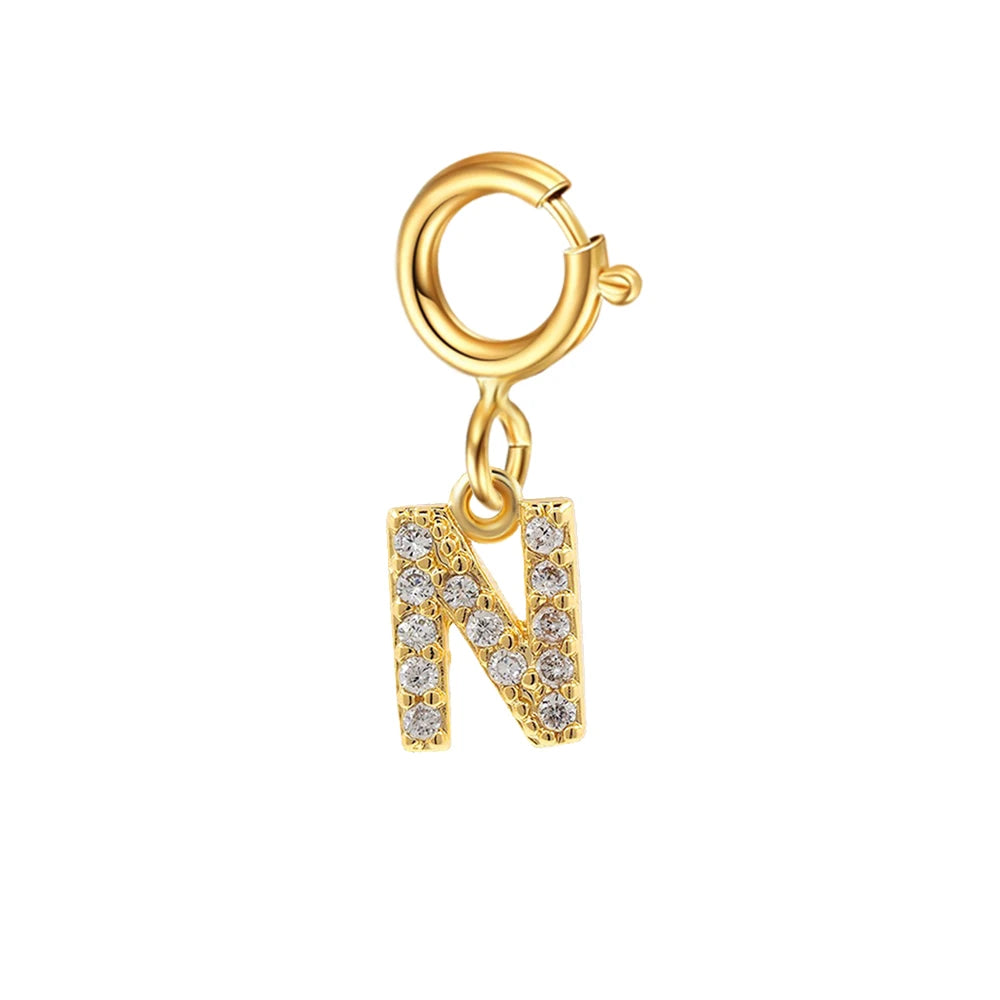 Personalized bracelet diy name initial letter pendant Gold Color Bracelet Stainless Steel Twist Cuban Chain Bracelet for Women