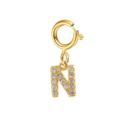 Personalized bracelet diy name initial letter pendant Gold Color Bracelet Stainless Steel Twist Cuban Chain Bracelet for Women