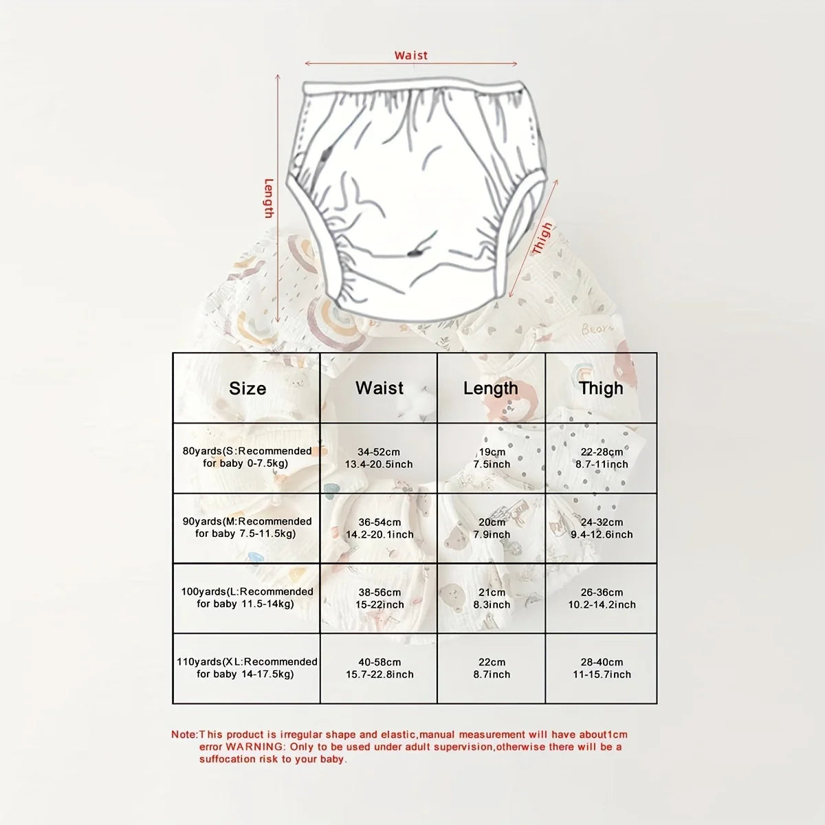 Cartoon Baby Diaper Infant Nappy Pocket Ecological Training Panties Reusable Cotton Baby Training Pants Newborn Cloth Diaper