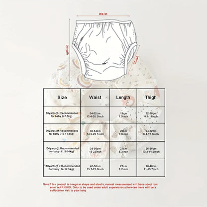 Cartoon Baby Diaper Infant Nappy Pocket Ecological Training Panties Reusable Cotton Baby Training Pants Newborn Cloth Diaper