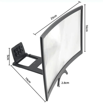 12 Inch 3D Mobile Phone HD Screen Magnifier Universal Portable Foldable Curved Enlarged Screen Magnifier Film for Smartphone