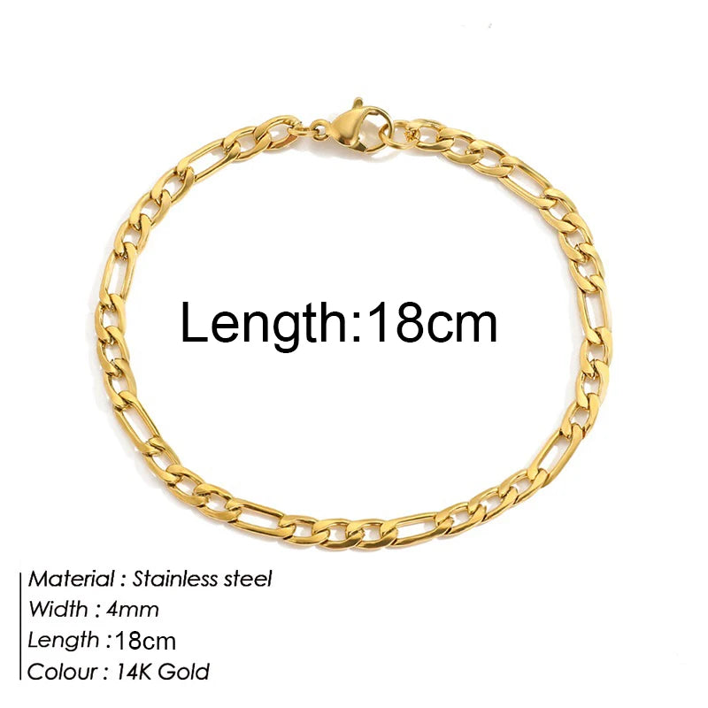 Personalized bracelet diy name initial letter pendant Gold Color Bracelet Stainless Steel Twist Cuban Chain Bracelet for Women