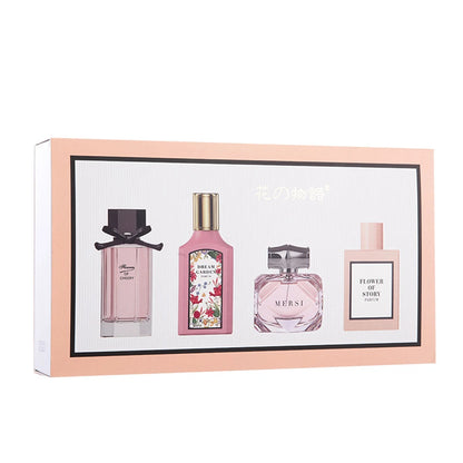Brand Perfume Women Gift Box 110ml Four Piece Set Perfumes De Mujer Fresh Floral Scent Lasting Fragrance Pheromone Parfums Dames